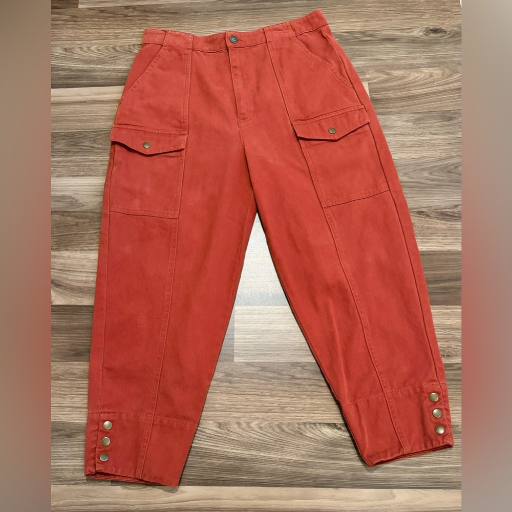 Joie Hadiya Arabian Spice Lots of Pockets Cargo Wide Leg Pants 10